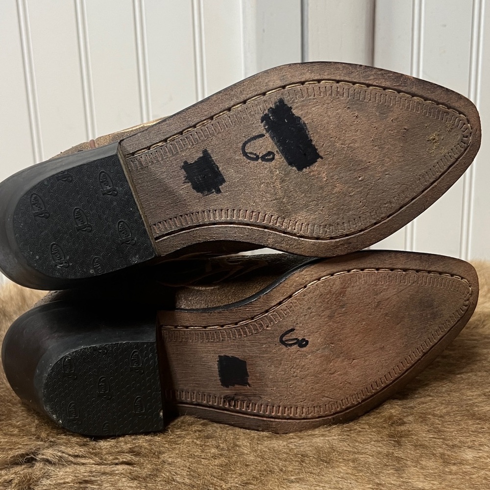 Justin Tribal Cross Western Cowboy Boots 6 - Picture 6 of 9